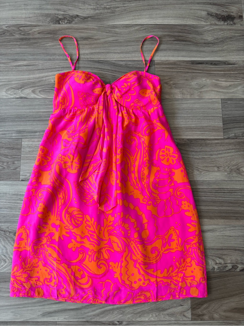 Lilly Pulitzer Silk Charlotte Dress in Pop Pink Size Extra Small